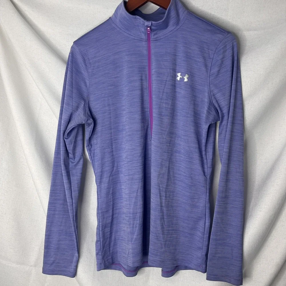 Purple Under Armour Lightweight Quarter Zip Fleece Pullover Gorpcore Large - Picture 1 of 4